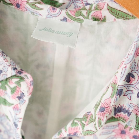 Julia Amory The Shirt Dress Mughal Jardin size Small / S - Picture 4 of 9